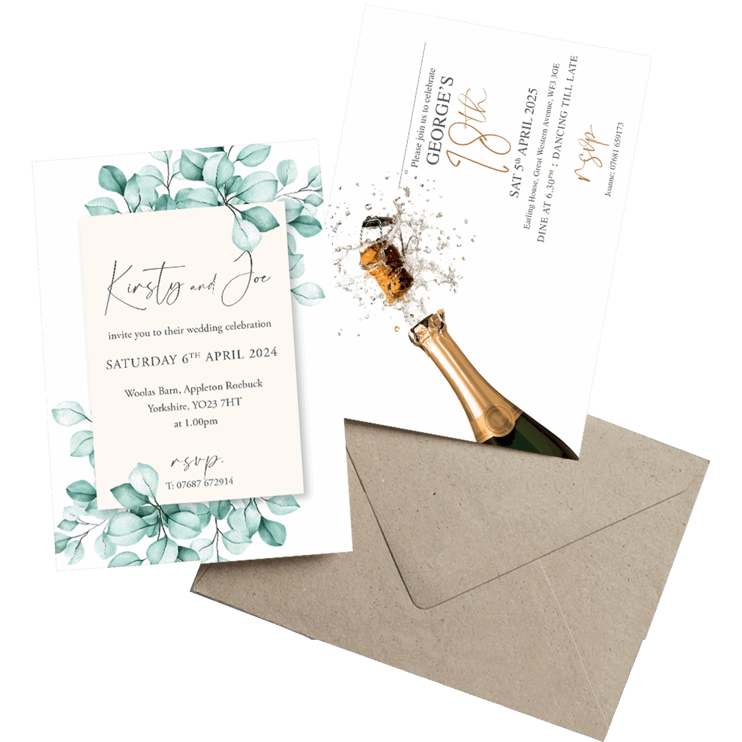 party invitations designed by yvonne corbett at carter and jackson print and design