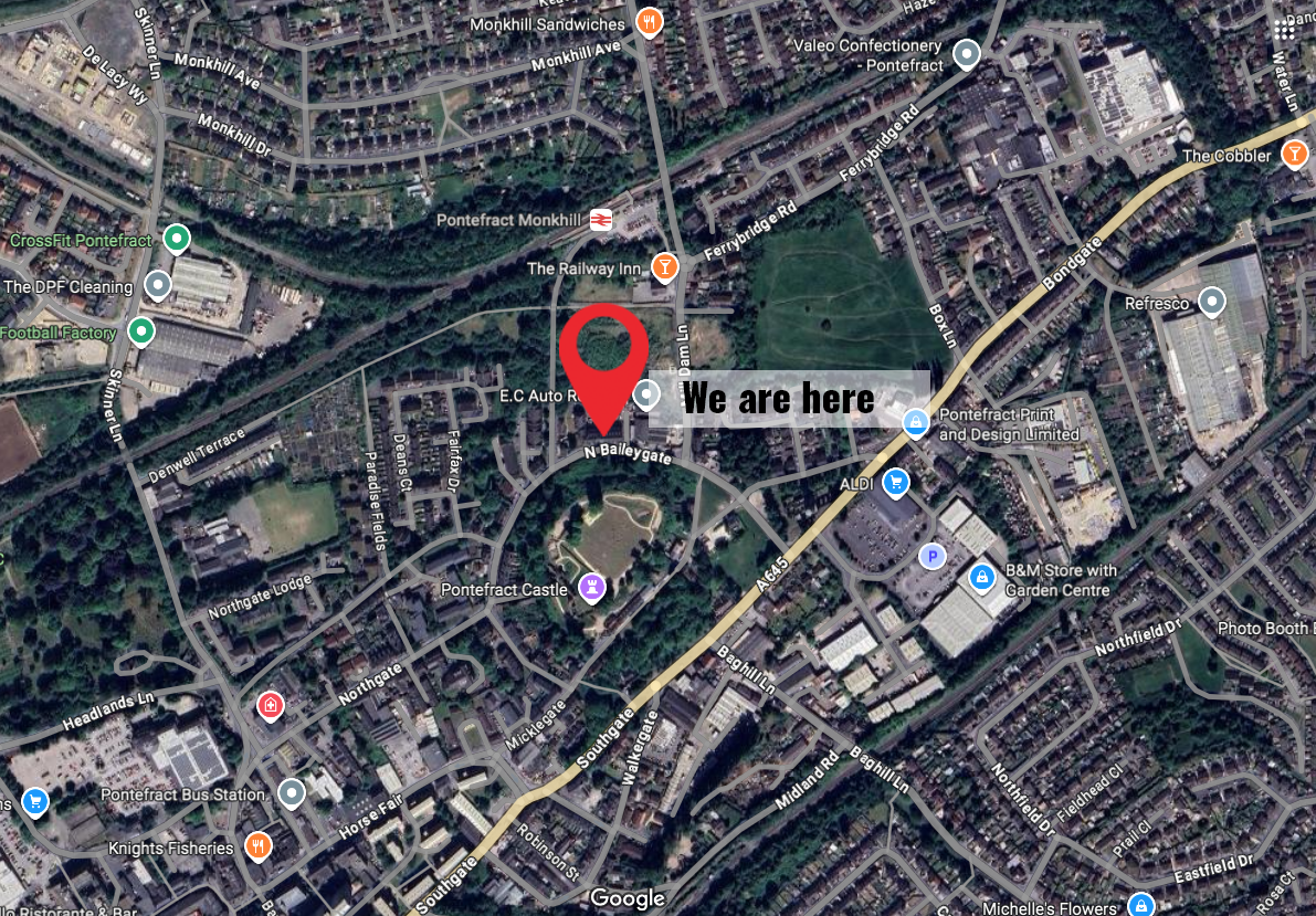 Carter and Jackson Print and Design Pontefract Map